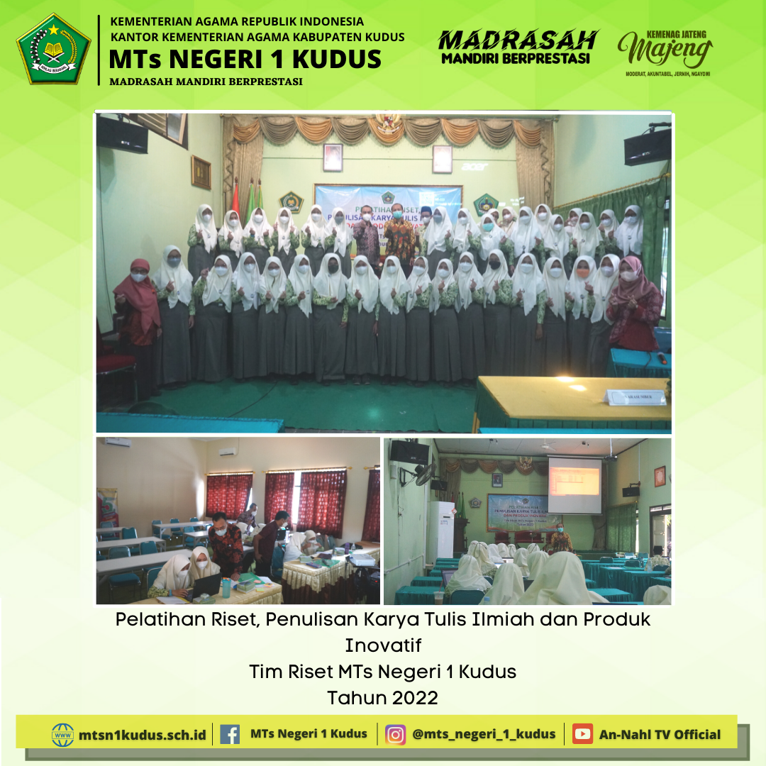 MTs Negeri 1 Kudus Adakan Pelatihan Riset dan Produk Inovatif
