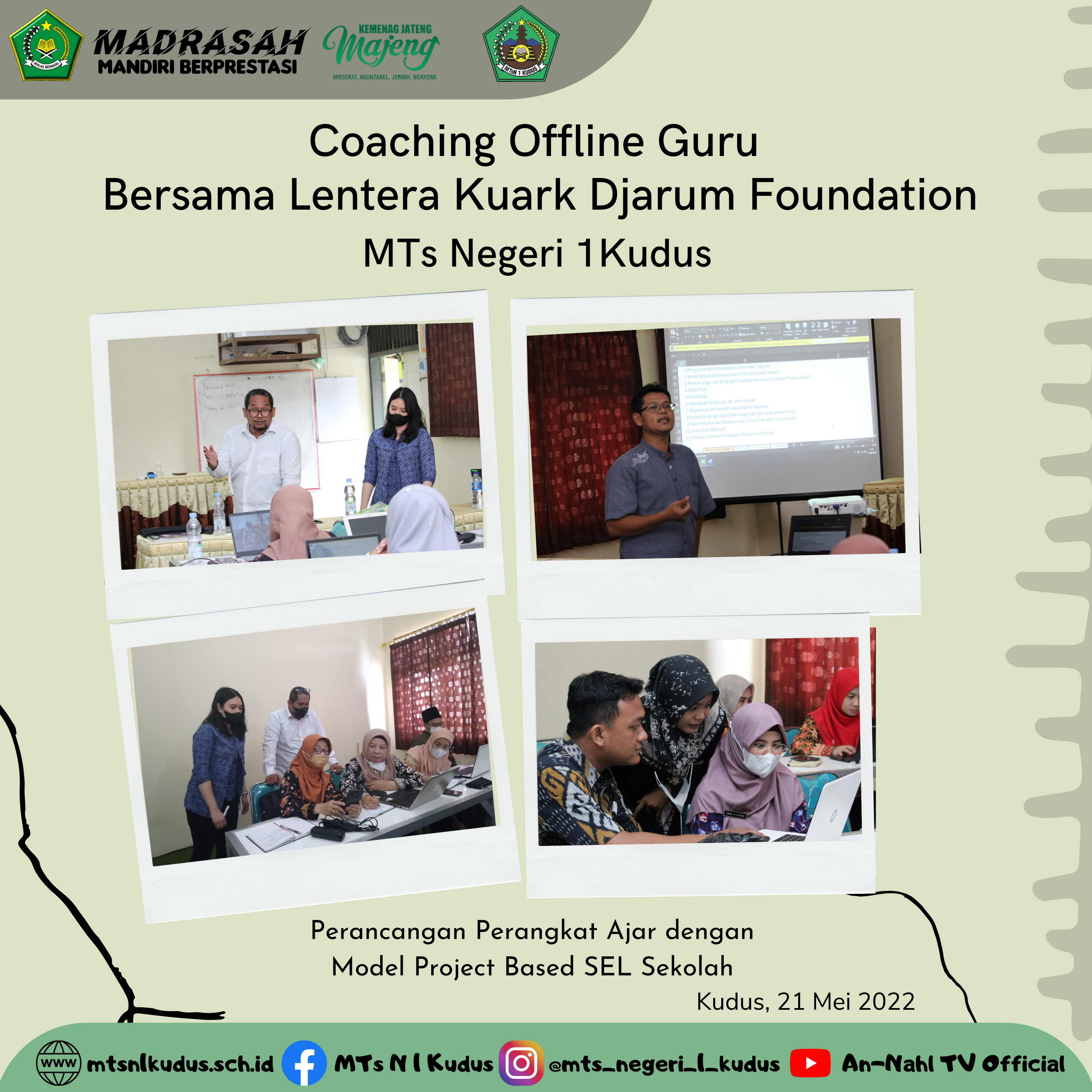 MTs Negeri 1 Kudus Ikuti Coaching SEL Bersama Djarum Foundation