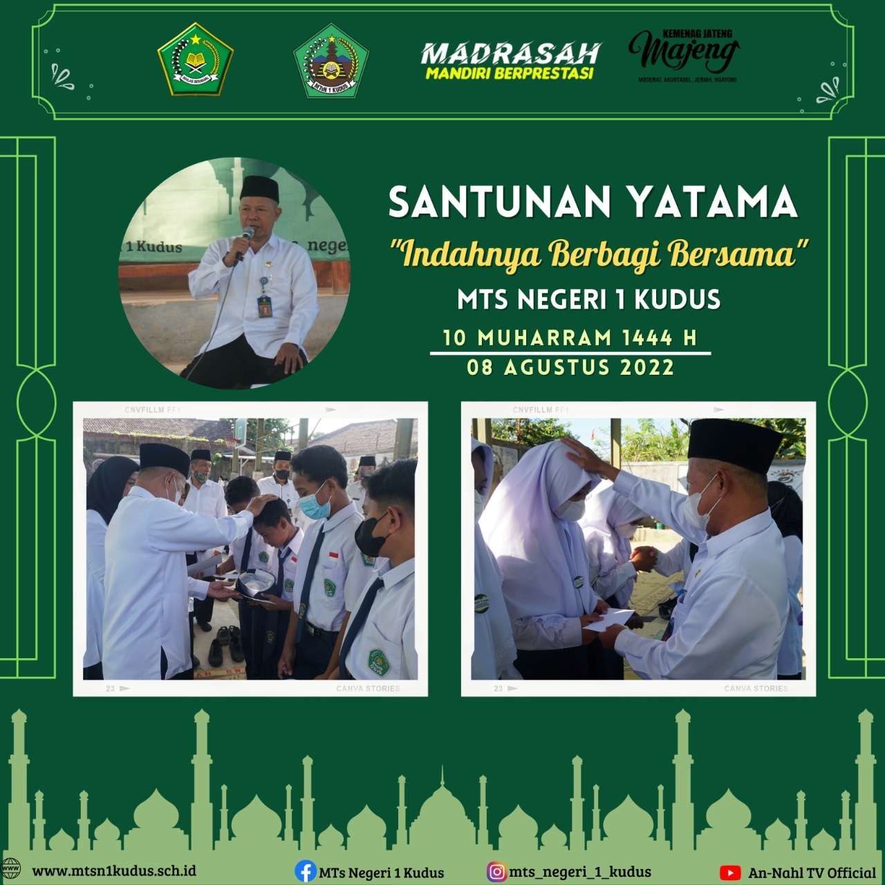 MTs Negeri 1 Kudus Adakan Santunan Yatama