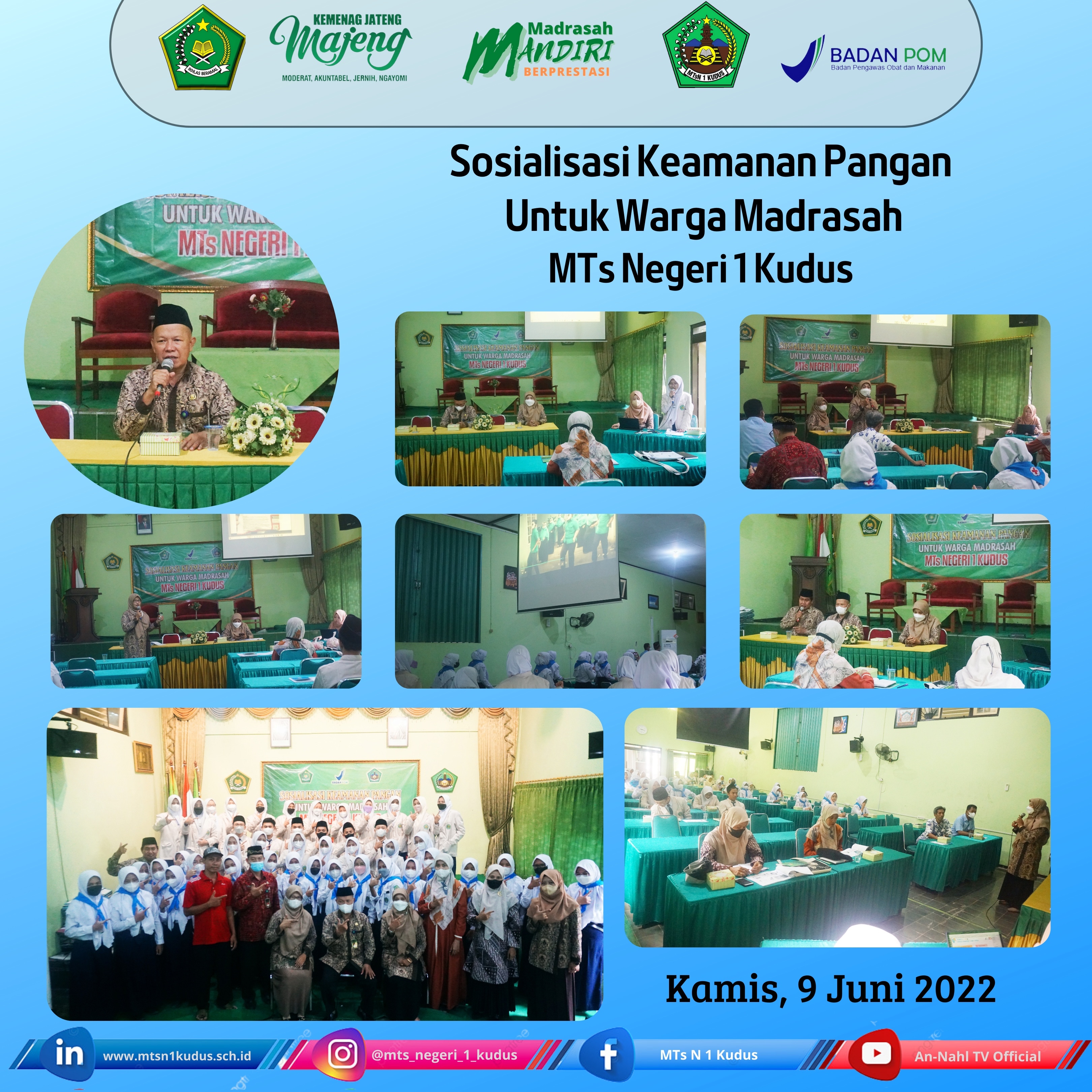 MTs Negeri 1 Kudus Adakan Sosialisasi Keamanan Pangan dari BPOM