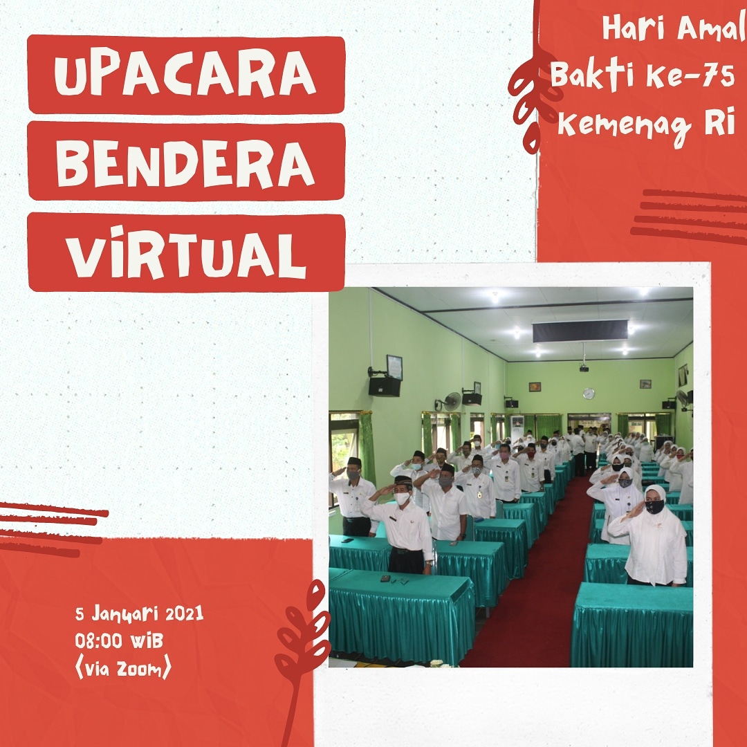 Guru dan Tendik MTs Negeri 1 Kudus Ikuti Upacara HAB Virtual