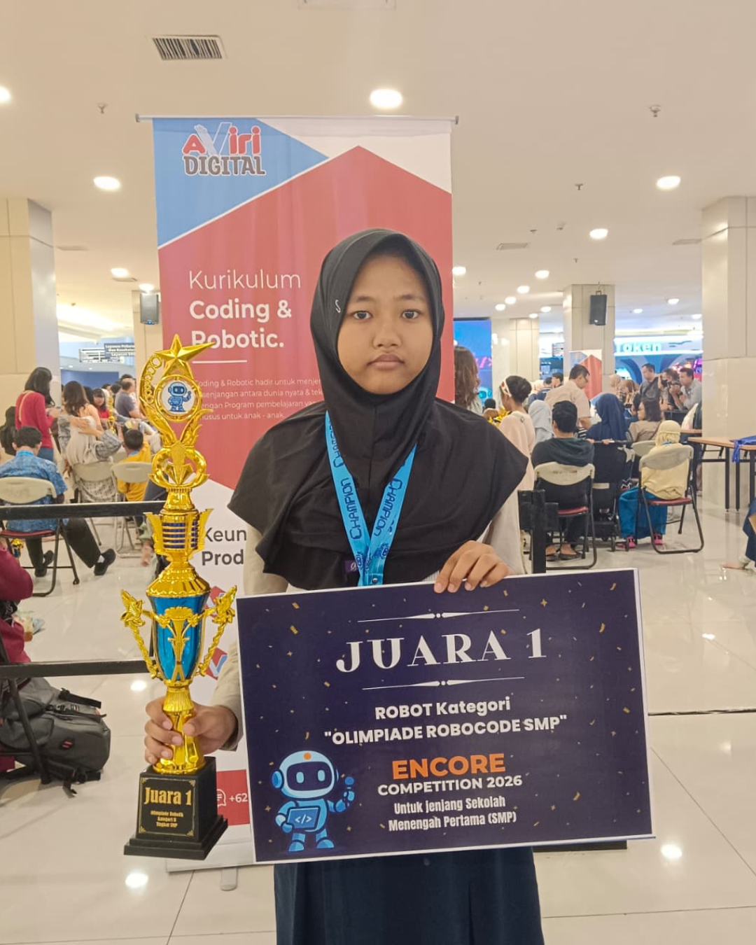 Syifa Alina Rozaq, Siswi MTsN 1 Kudus Raih Juara 1 Olimpiade Robocode Tingkat Nasional